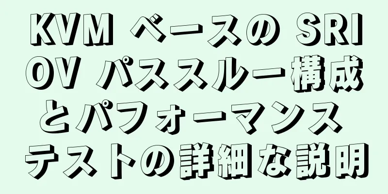 KVM ベースの SRIOV パススルー構成とパフォーマンス テストの詳細な説明