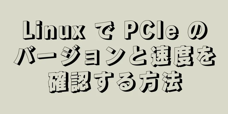 Linux で PCIe のバージョンと速度を確認する方法