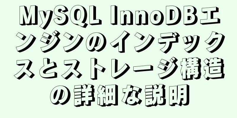 MySQL InnoDBエンジンのインデックスとストレージ構造の詳細な説明