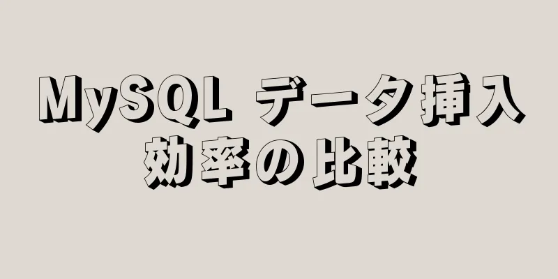 MySQL データ挿入効率の比較