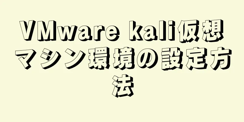 VMware kali仮想マシン環境の設定方法