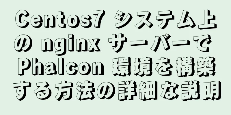 Centos7 システム上の nginx サーバーで Phalcon 環境を構築する方法の詳細な説明