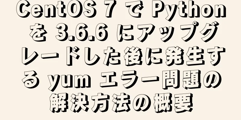 CentOS 7 で Python を 3.6.6 にアップグレードした後に発生する yum エラー問題の解決方法の概要