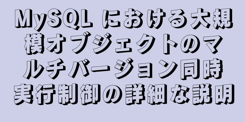 MySQL における大規模オブジェクトのマルチバージョン同時実行制御の詳細な説明