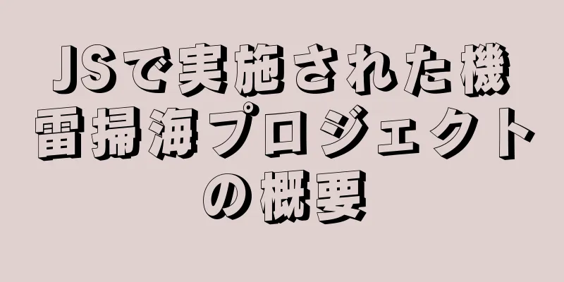 JSで実施された機雷掃海プロジェクトの概要