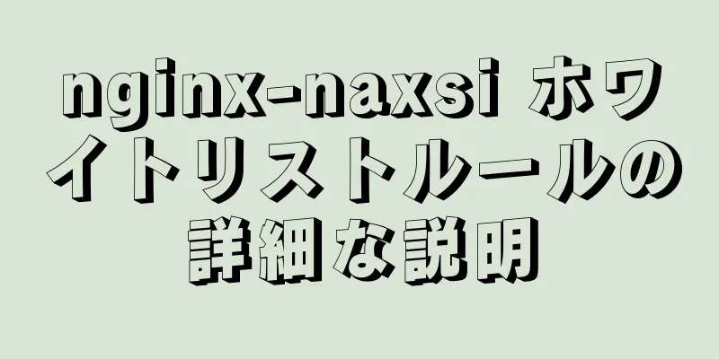 nginx-naxsi ホワイトリストルールの詳細な説明