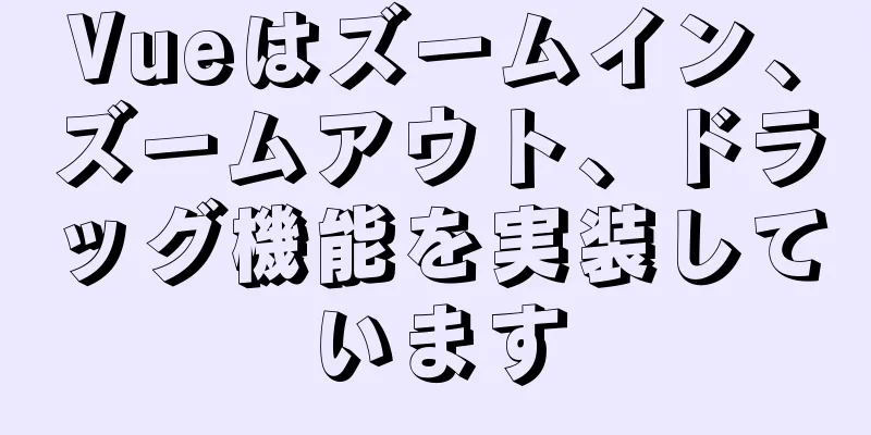 Vueはズームイン、ズームアウト、ドラッグ機能を実装しています