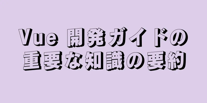 Vue 開発ガイドの重要な知識の要約