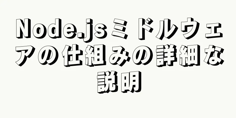 Node.jsミドルウェアの仕組みの詳細な説明