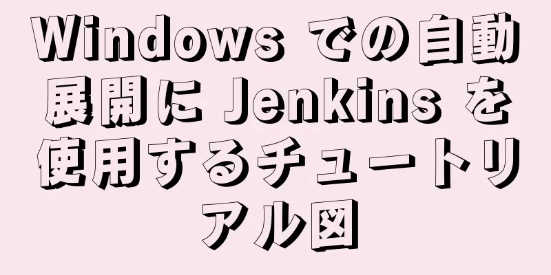 Windows での自動展開に Jenkins を使用するチュートリアル図