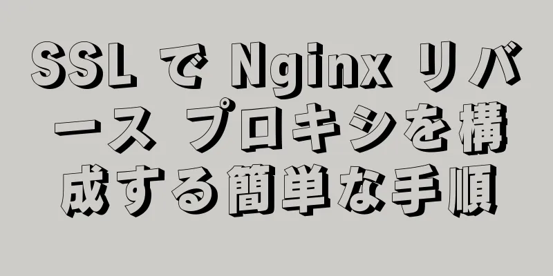 SSL で Nginx リバース プロキシを構成する簡単な手順