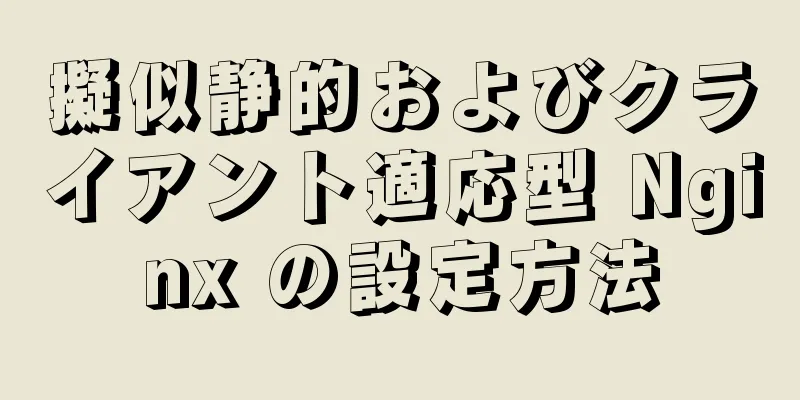 擬似静的およびクライアント適応型 Nginx の設定方法