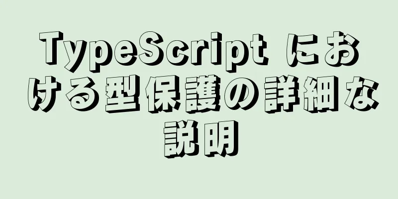 TypeScript における型保護の詳細な説明