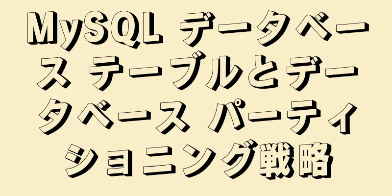 MySQL データベース テーブルとデータベース パーティショニング戦略