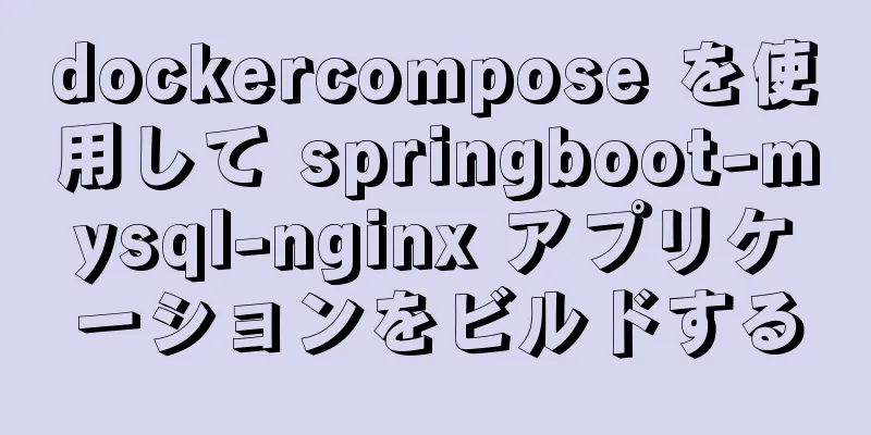 dockercompose を使用して springboot-mysql-nginx アプリケーションをビルドする