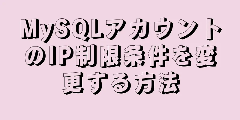 MySQLアカウントのIP制限条件を変更する方法