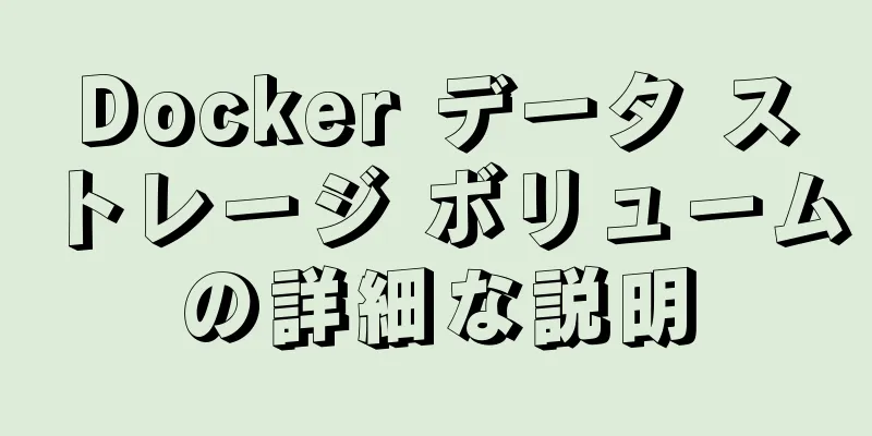 Docker データ ストレージ ボリュームの詳細な説明