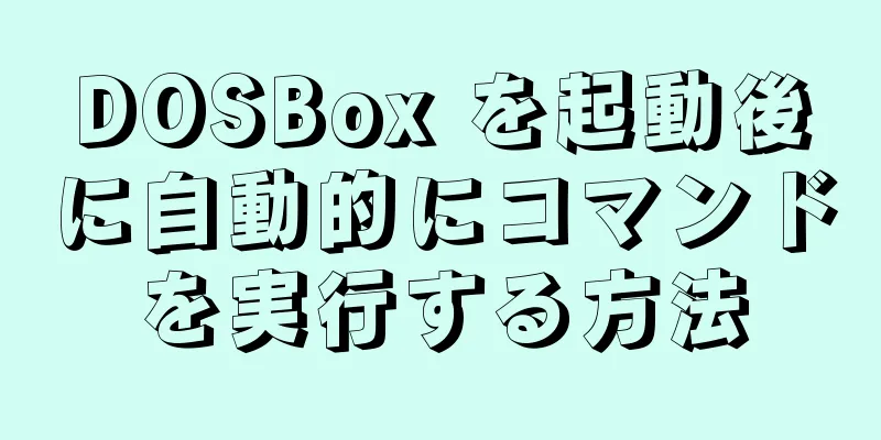 DOSBox を起動後に自動的にコマンドを実行する方法