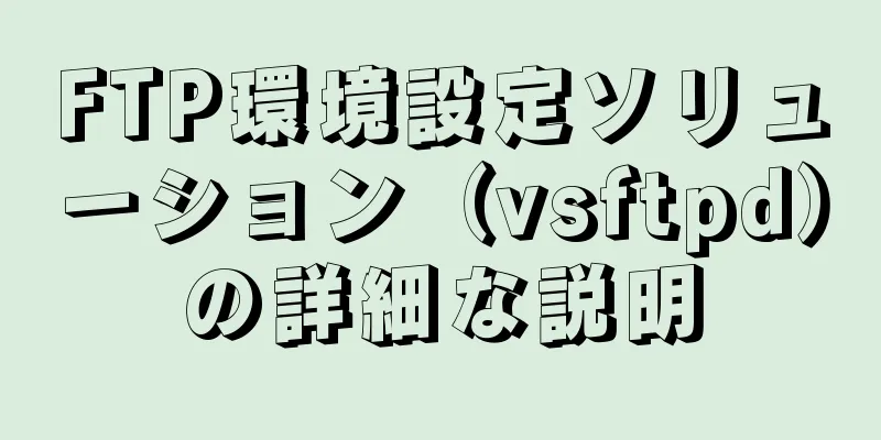 FTP環境設定ソリューション（vsftpd）の詳細な説明