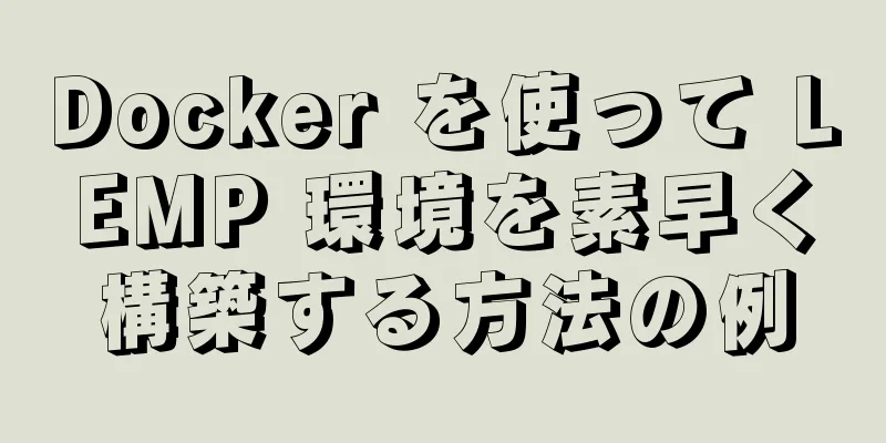 Docker を使って LEMP 環境を素早く構築する方法の例