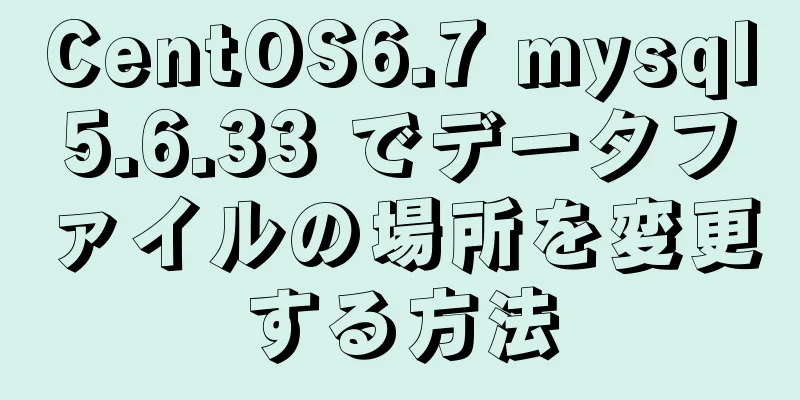 CentOS6.7 mysql5.6.33 でデータファイルの場所を変更する方法