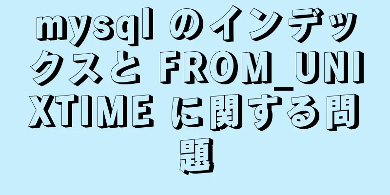 mysql のインデックスと FROM_UNIXTIME に関する問題