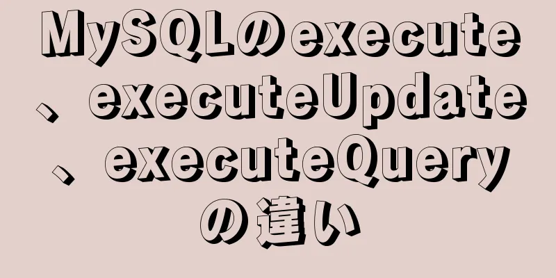 MySQLのexecute、executeUpdate、executeQueryの違い