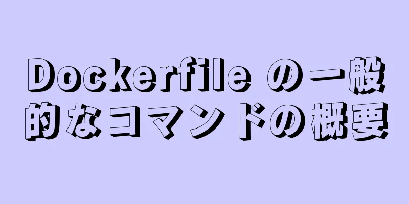 Dockerfile の一般的なコマンドの概要