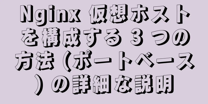 Nginx 仮想ホストを構成する 3 つの方法 (ポートベース) の詳細な説明