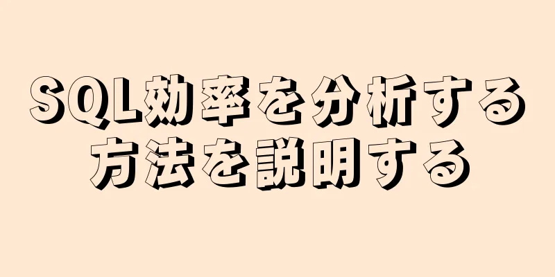 SQL効率を分析する方法を説明する