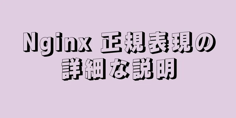 Nginx 正規表現の詳細な説明