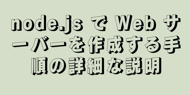 node.js で Web サーバーを作成する手順の詳細な説明